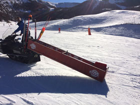 Strutture snowpark in pista