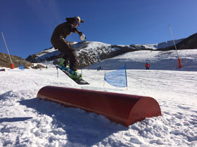 Strutture snowpark in pista