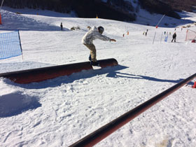 Strutture snowpark in pista