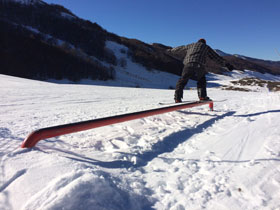 Strutture snowpark in pista