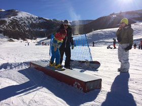 Strutture snowpark in pista